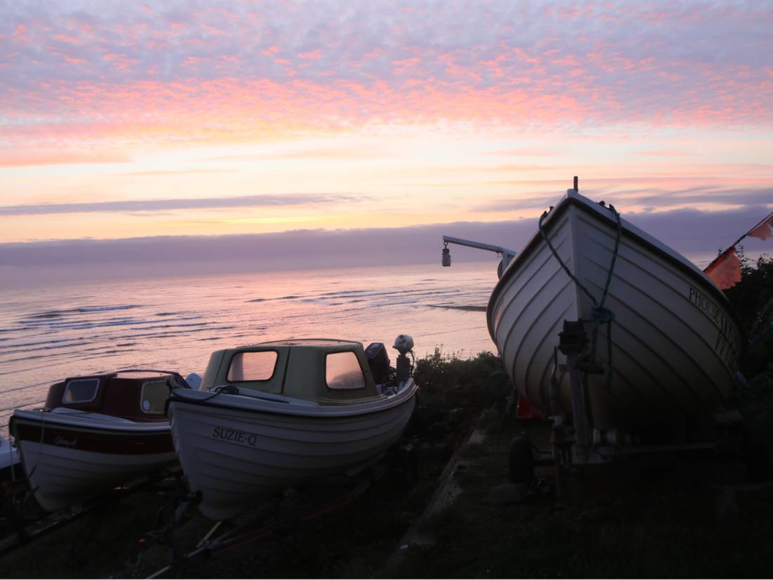 Boats at sunset Robin Hood's Bay |  <i>John Millen</i>