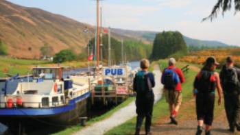 Caledonian Canal, Great Glen Way,John Millen Strolling by the Caledonian Canal, Scotland