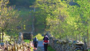 Cumbria Way Lakes District United Kingdom,John Millen Walking out of Stonethwaite