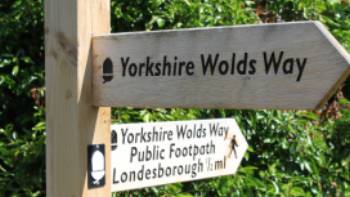 Follow the Yorkshire Wolds Way signs