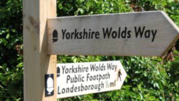 Follow the Yorkshire Wolds Way signs,North York Moors National Park Follow the Yorkshire Wolds Way signs
