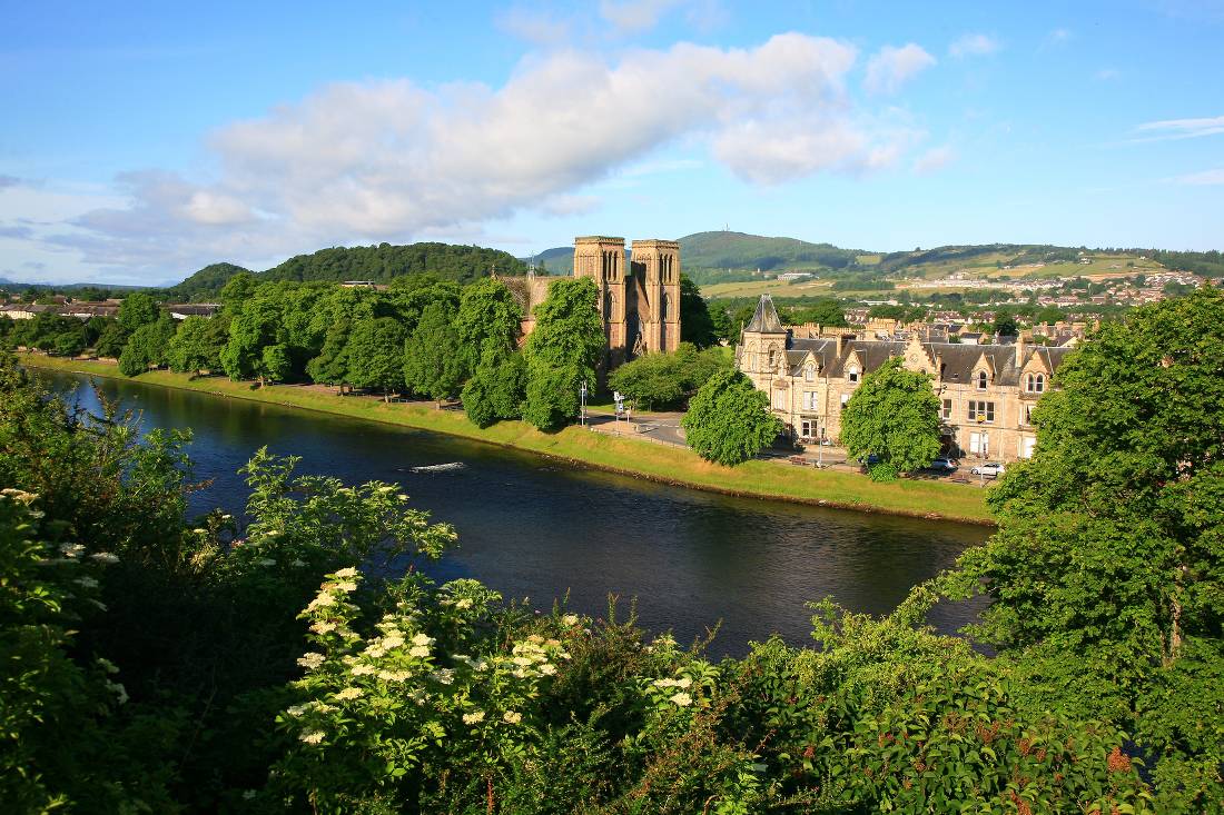 Inverness Cathedral St Andrews, across the River Ness