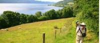 The trail with Urquhart Castle far in the distance