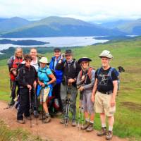 Group by Loch Lomond and The Highland Fault, Scotland