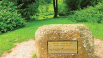 Offa's Dyke Path England Wales United Kingdom,John Millen Starting stone of The Offa's Dyke Path