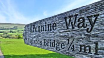 Pennine way sign,John Millen A sign of the times