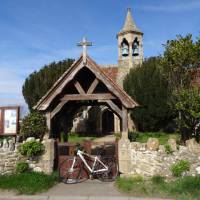 Stopping to visit the church at Thorley