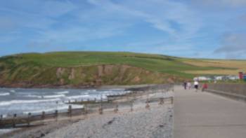 Sherpa, St Bees beach, start of the Coast to Coast,Jac Lofts St Bees Beach at the start of the Coast to Coast