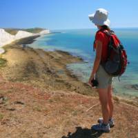 Looking towards the Seven Sisters, South Downs Way