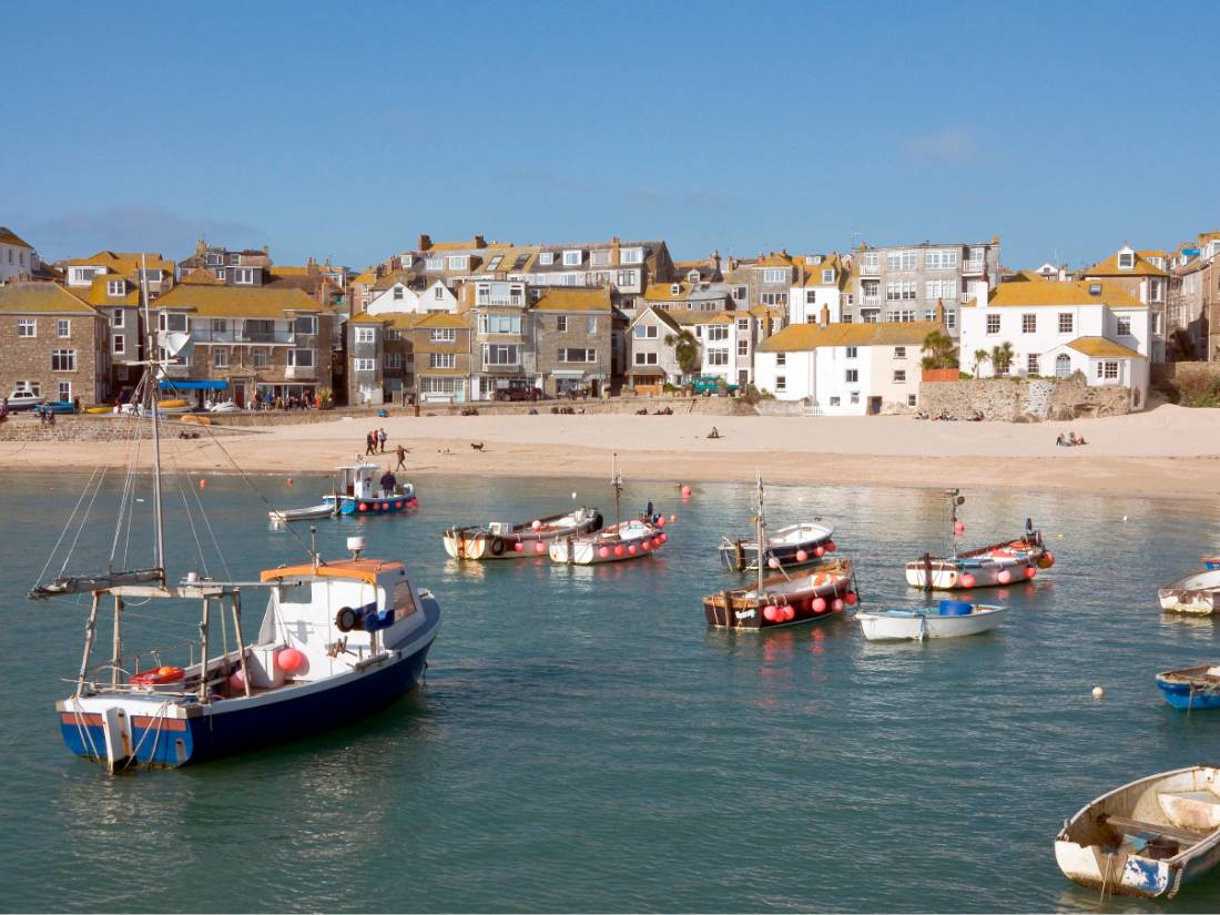 The pretty beach at St Ives in Cornwall