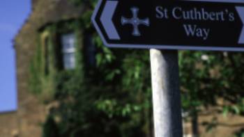 St. Cuthbert's Way,John Millen Sign marking the route