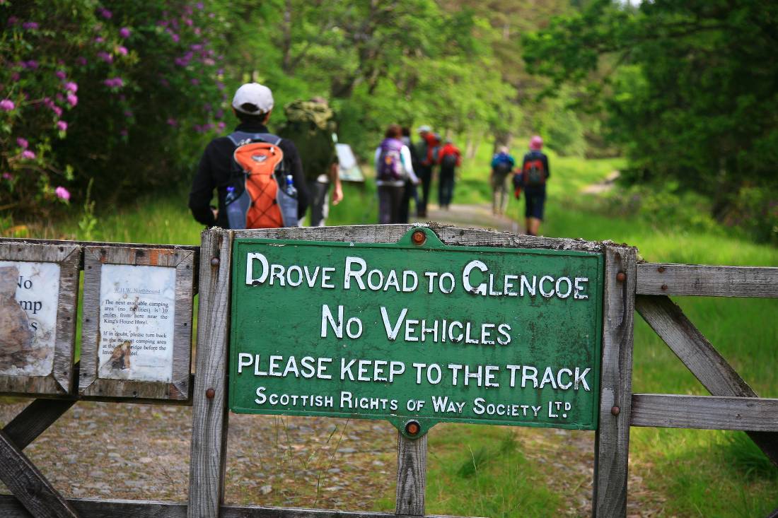 The trail at Blackfoot, West Highland Way Scotland 