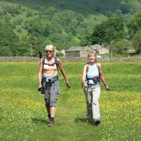 Coast to Coast walkers in Swaledale near Muker