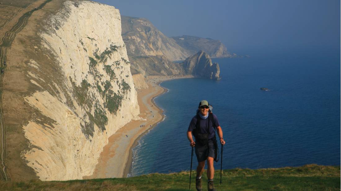 Walking the Downs, high above St. Oswalds Bay