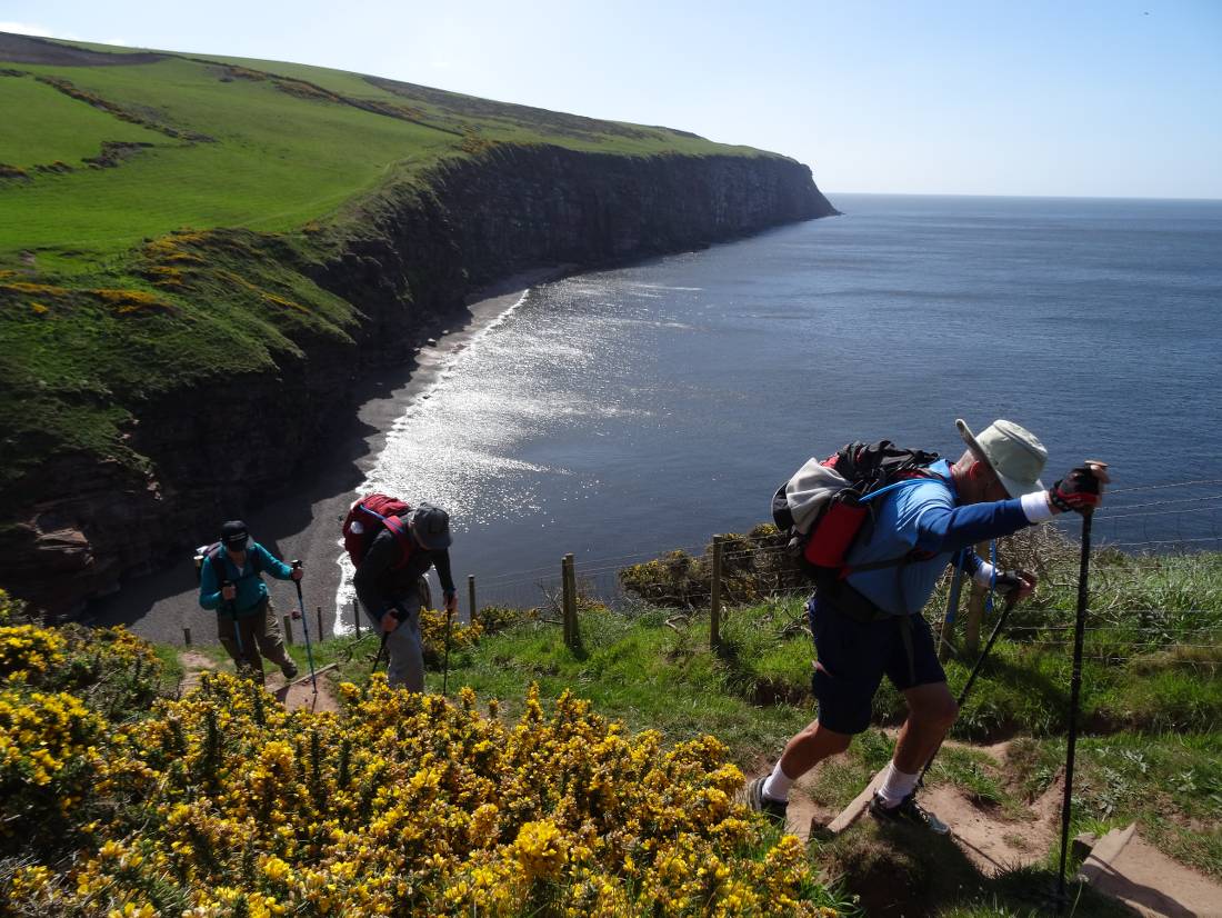 Walking up from Fleswick Bay on Wainright's Walk |  <i>John Millen</i>