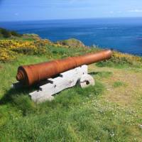 A cannon overlooking Petit Derrible Bay | John Millen