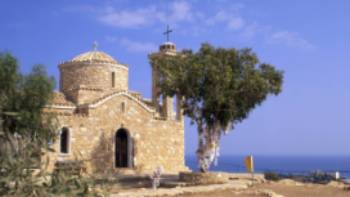 Protaras Cyprus,Istock Photography A small stone church overlooking Protaras on the island of Cyprus
