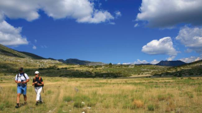 Crossing the 'Suech' above Rougon