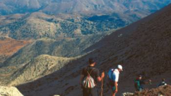 Descending Mount Gingilos Crete Greece,John Millen Descending Mount Gingilos