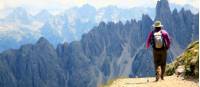 Heading towards the Auronzo Hut in the Dolomites