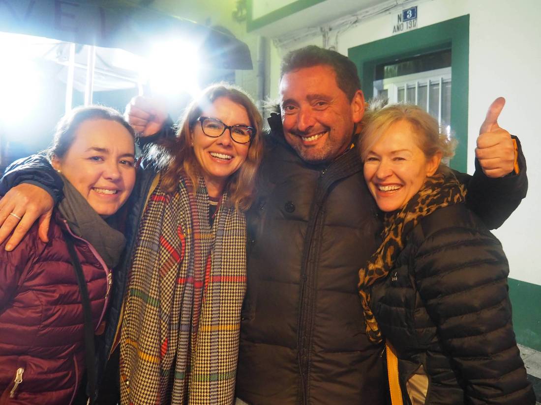 Camino guide Manuel showing some of his small group one of his favourite local bars |  <i>Jacqui Henderson</i>