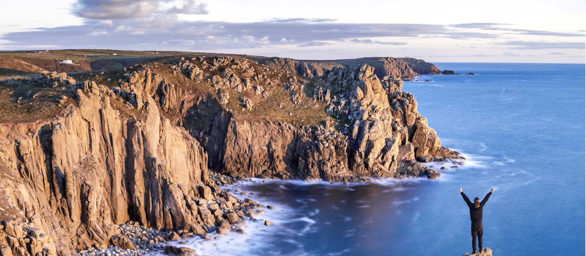 Happy Hiker at Lands' End | Aaron Jenkin