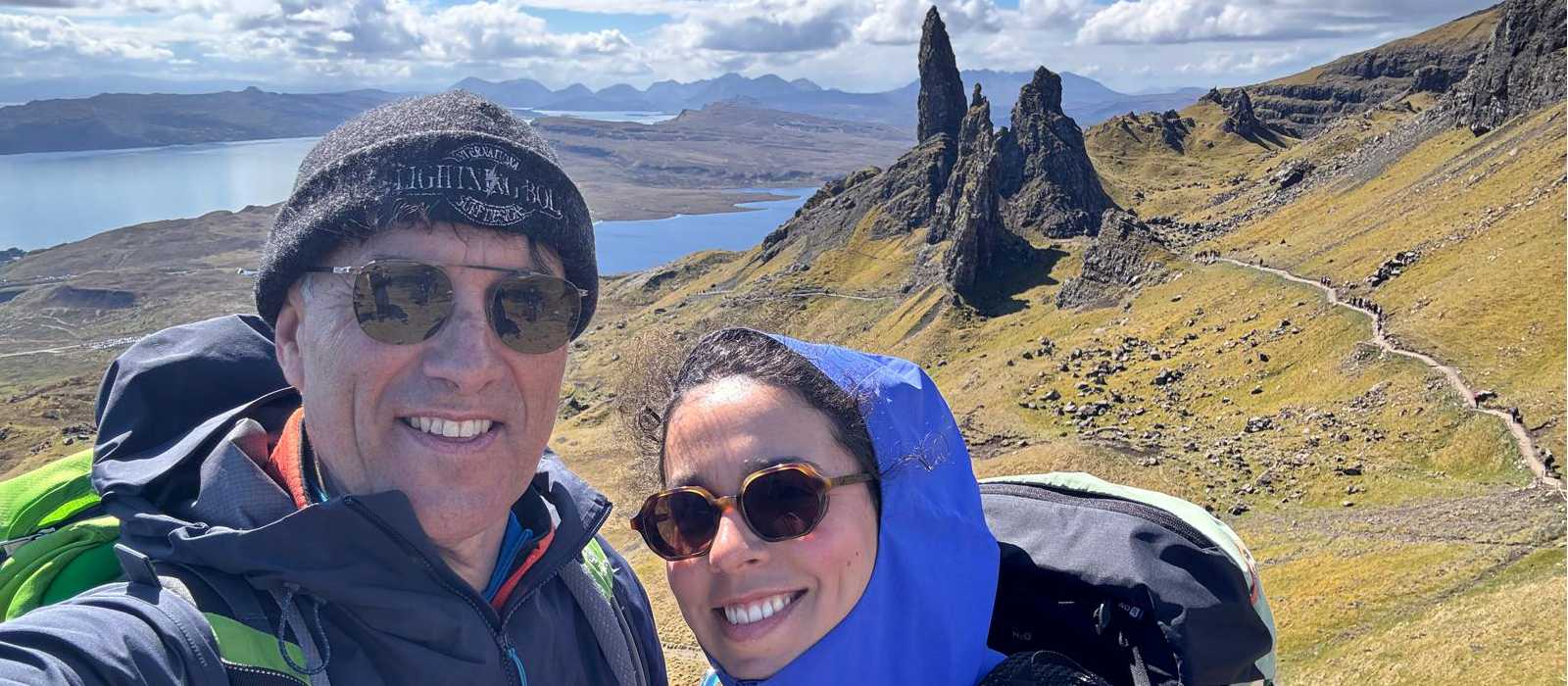 Happy Hikers at the Old Man of Storr | Paulo Lopes
