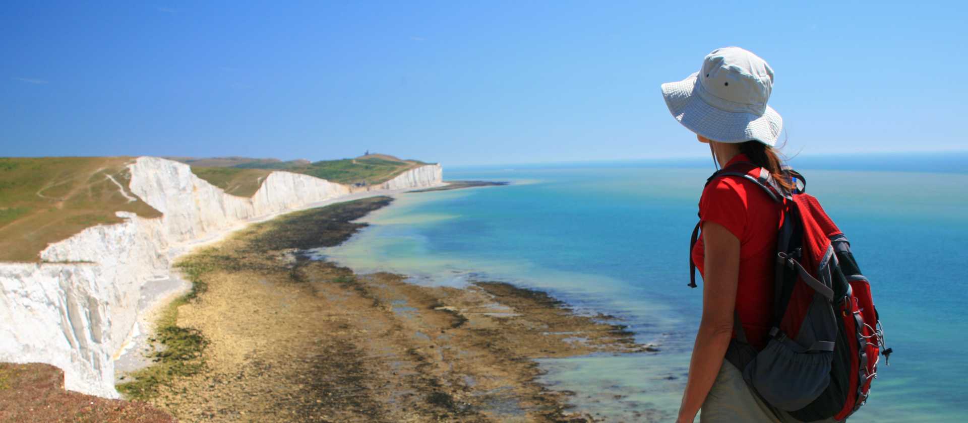 Looking towards the Seven Sisters, South Downs Way