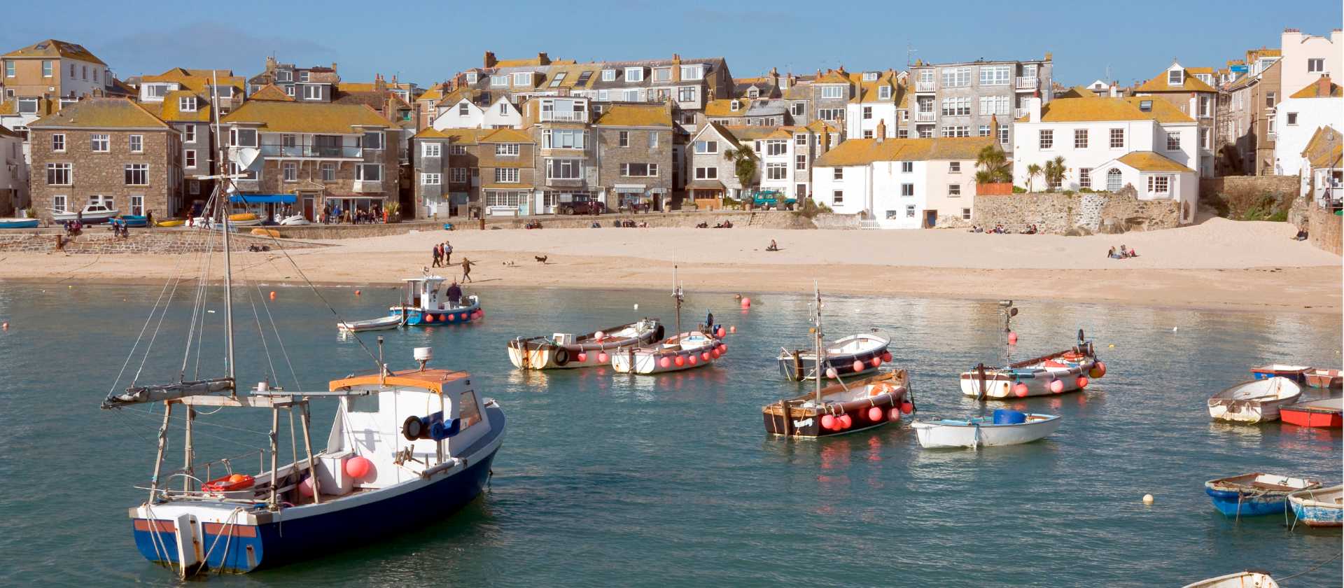 The pretty beach at St Ives in Cornwall