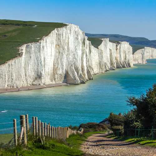 The iconic Seven Sisters on the South Downs Way