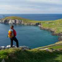 Hiker enjoying the view from Slea Head, Dingle | Gareth McCormack