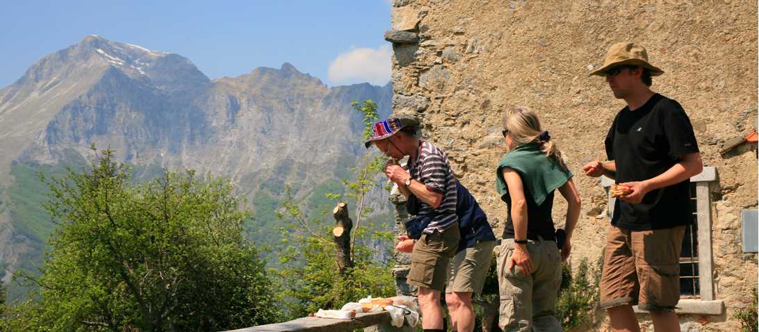 Lunch break at Galataia during our walking holiday in Italy's Apuane Alps | John Millen