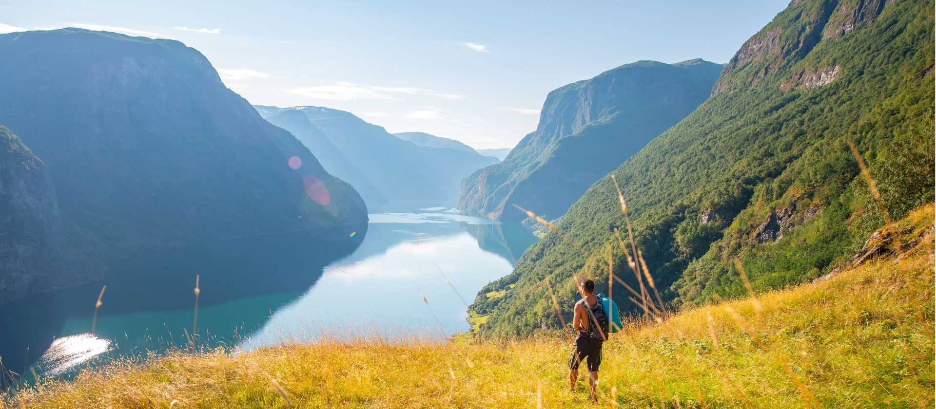 Taking in the views while exploring Norway’s fjord country on foot. | norwaysbest.com / Sverre Hjornevik