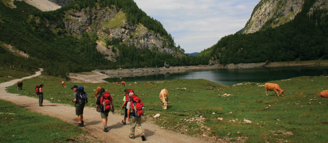 Around the Lake and mountains of Hinterer Gosausee, Austria