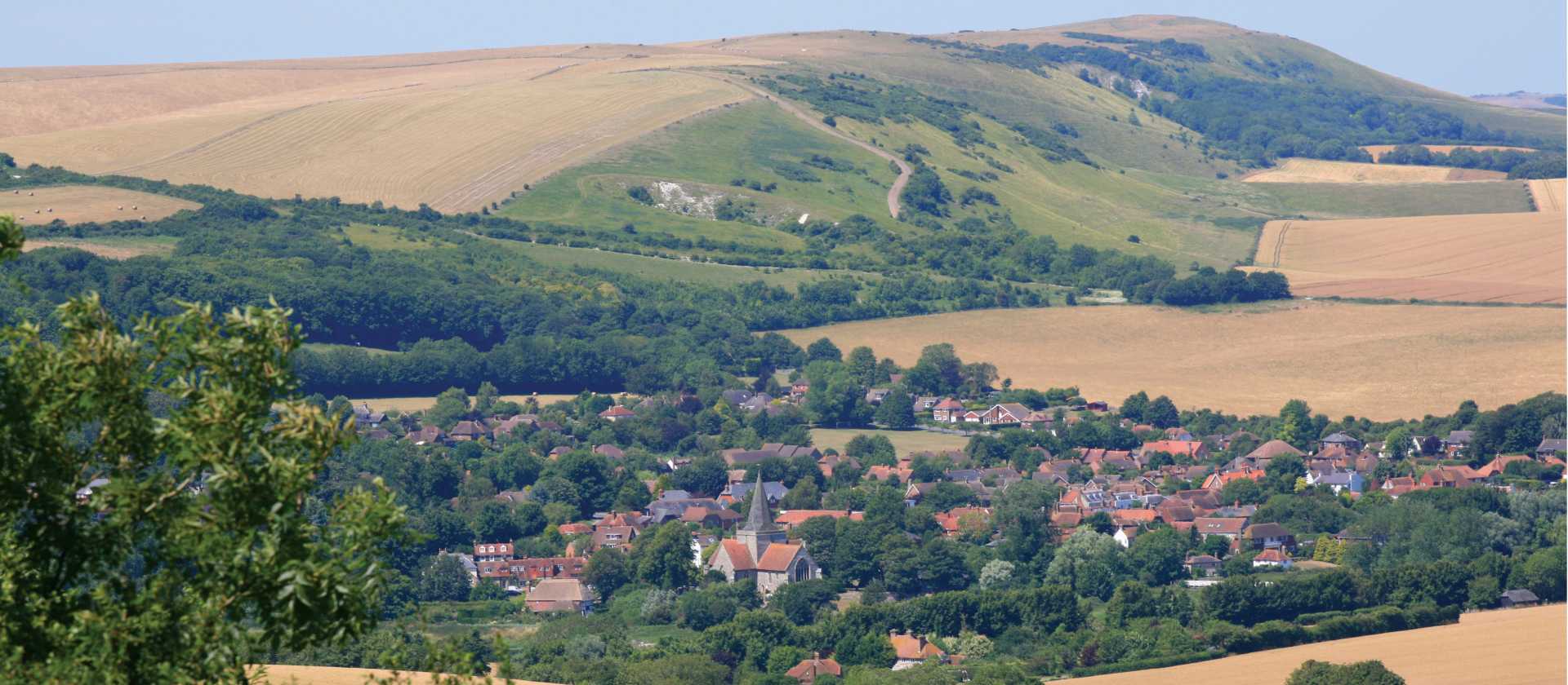 Alfriston, on the South Downs Way, England