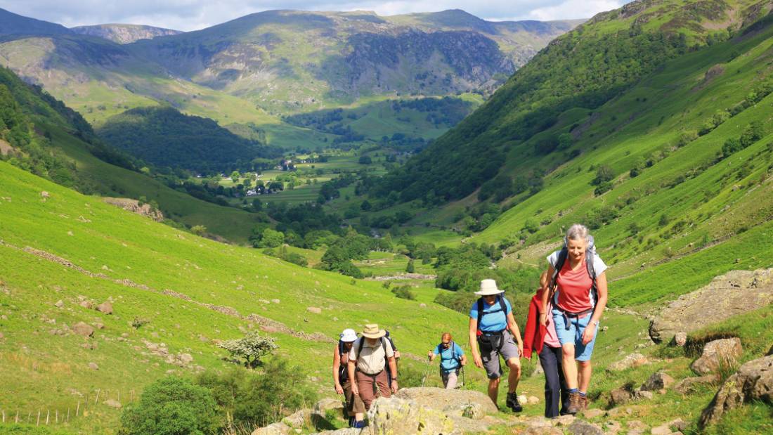 Walkers on the Coast to Coast trail, England