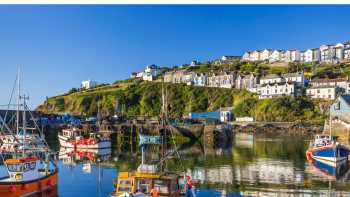 Cornwall,Jim Monk Mevagissey inner harbour in Cornwall