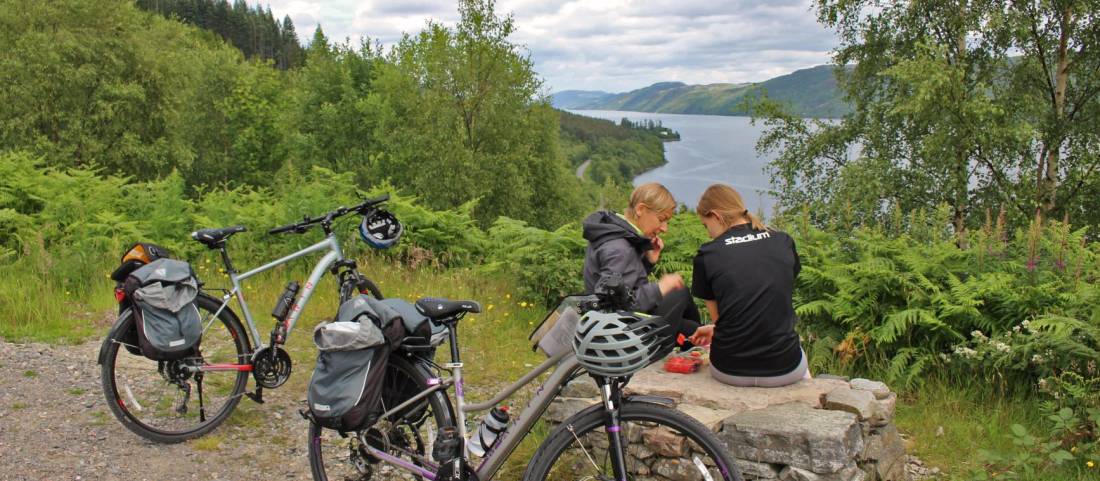 Cyclists overlooking Great Glen & Loch Ness in Scotland |  <i>Janette Crighton</i>