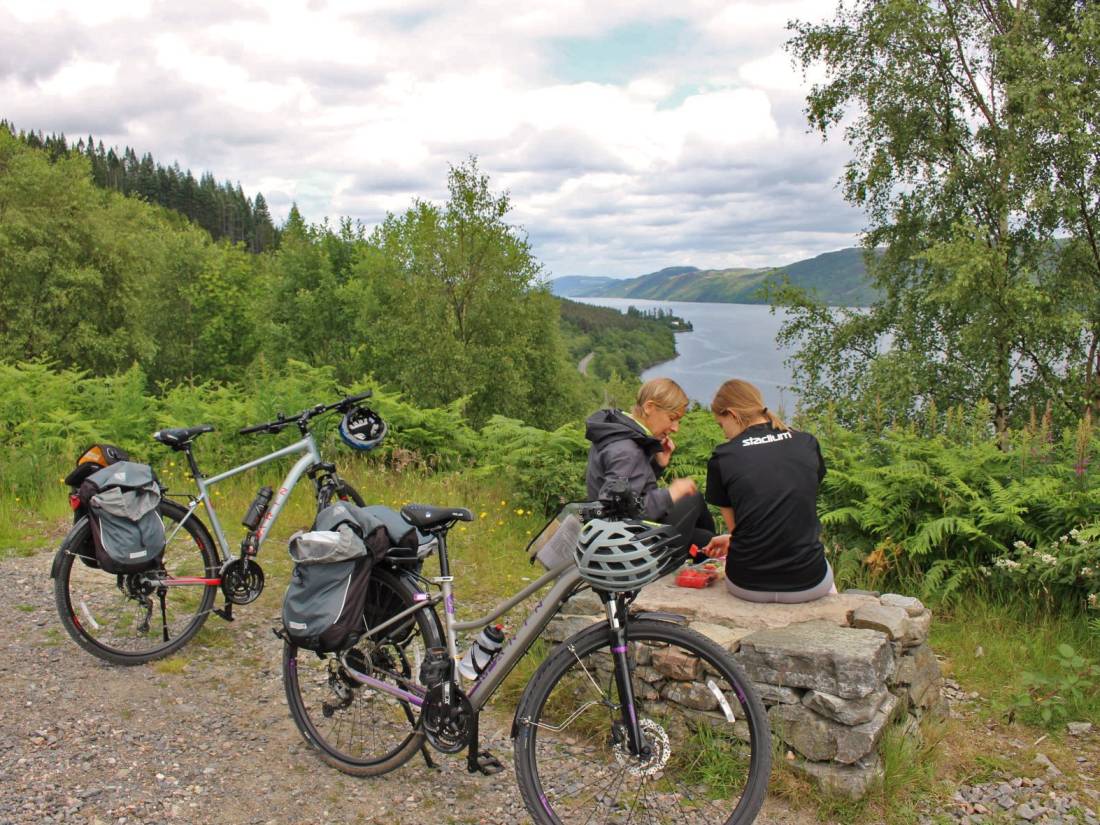 Cyclists overlooking Great Glen & Loch Ness in Scotland |  <i>Janette Crighton</i>