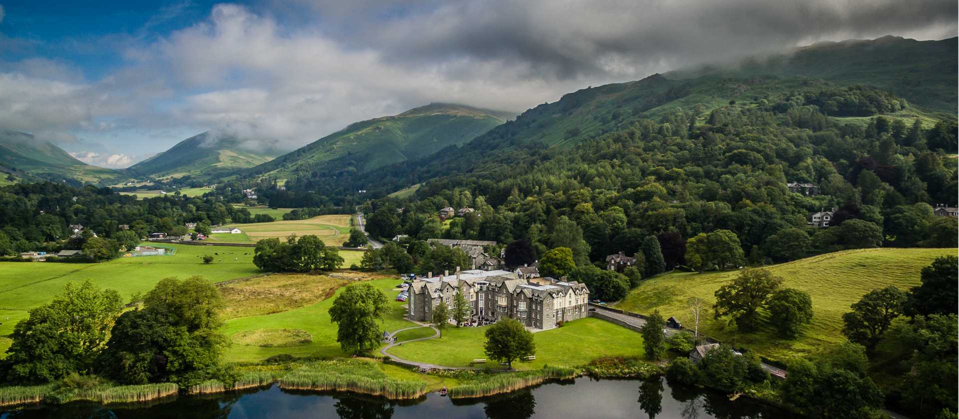 Daffodil Hotel and Grasmere from Above | Daffodil Hotel
