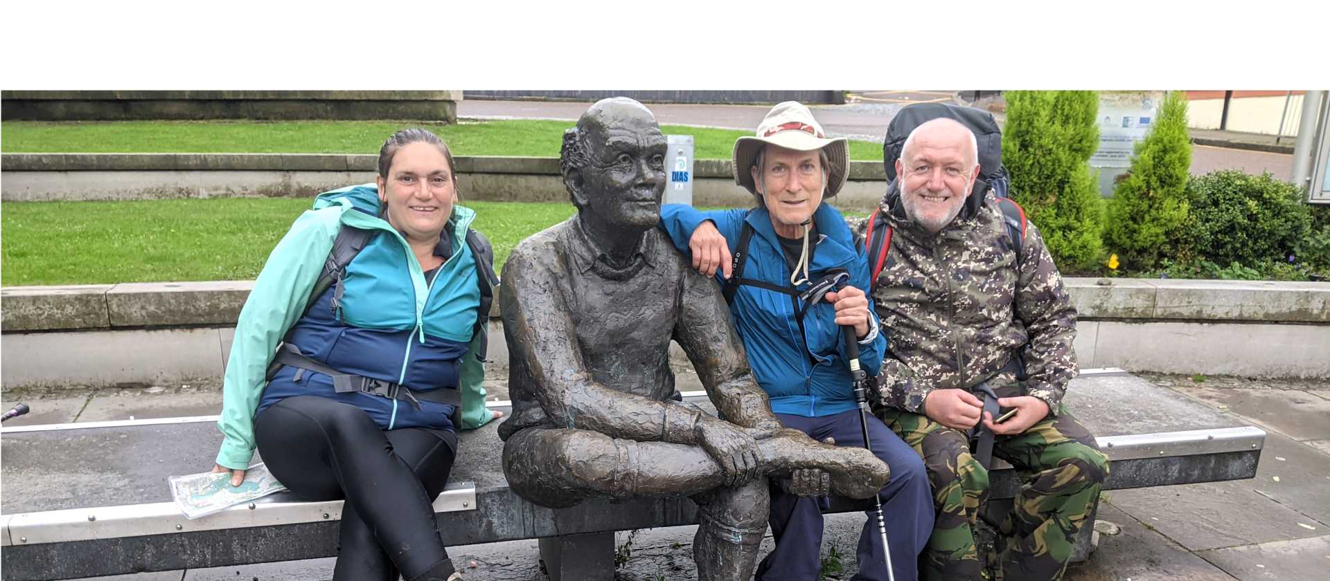 Finisher photo at the conclusion of the West Highland Way walk in Fort William | Tom Riddle