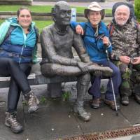 Finisher photo at the conclusion of the West Highland Way walk in Fort William | Tom Riddle