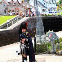 Piper and Nessie in Fort Augustus