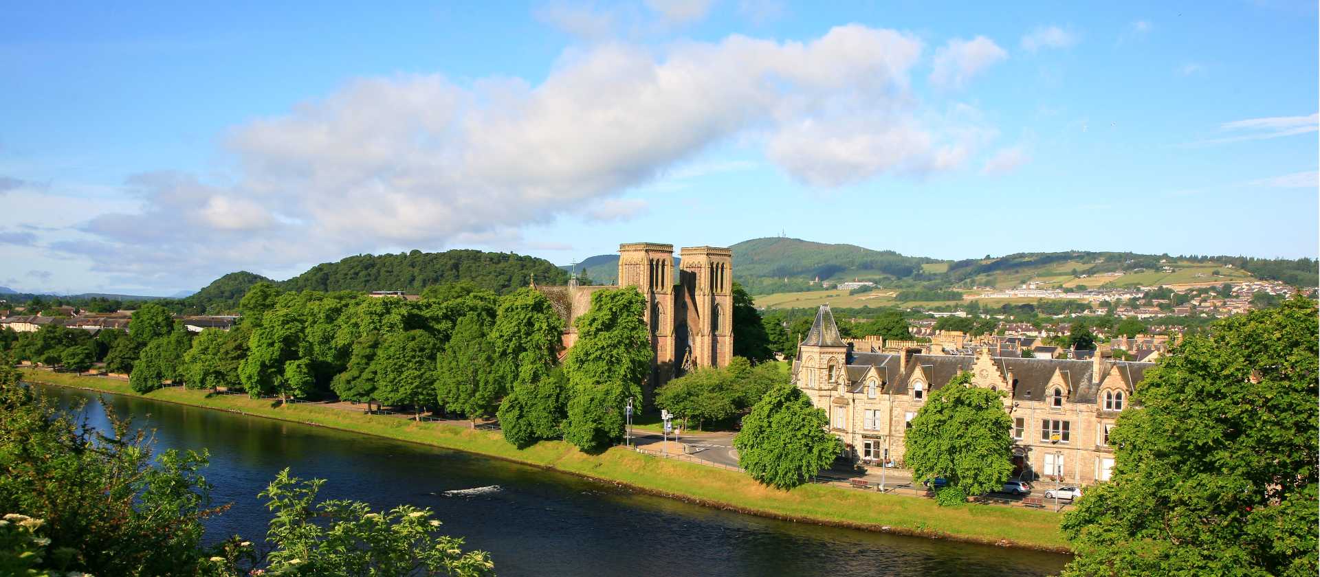 Inverness Cathedral St Andrews, across the River Ness