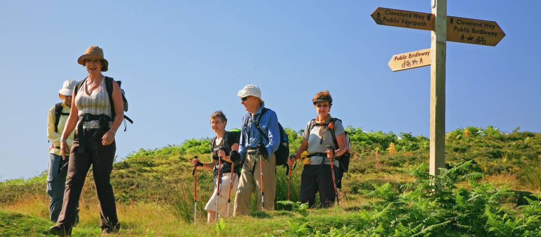 Happy hikers on the Cleveland Way |  <i>John Millen</i>