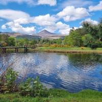 Looking at Goatfell Mountain on the Isle of Arran