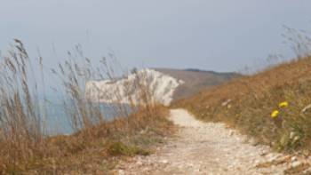 On the path to Freshwater Bay for stunning views, Back of the Wight