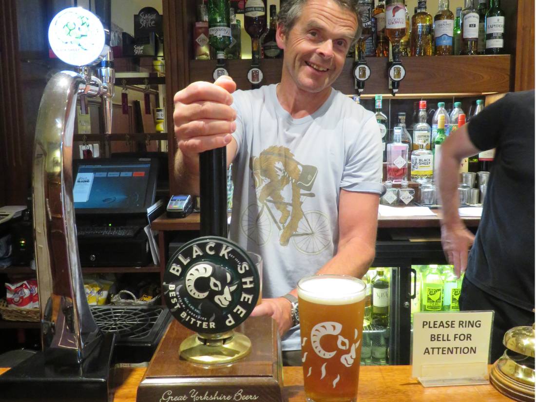 Our guide pulling a pint |  <i>John Millen</i>