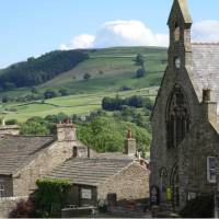 Reeth village view and Wesleyan church | John Millen