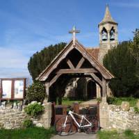 Stopping to visit the church at Thorley